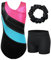 ZNYUNE gymnastikanzug hose mädchen turnanzug Ärmellos/langarm turnkleidung mädchen gymnastik Tumbling Tanz hose B356 BlackHotpink 12A