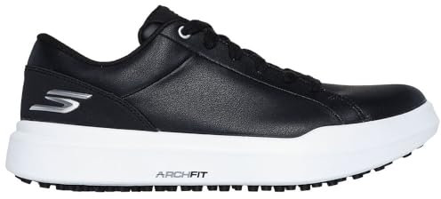Skechers Damen Drive 6 Arch Leder Relaxed Fit Wasserdicht Golfschuh Sneaker, Schwarz, 39 EU