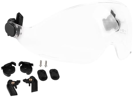 HEARMOR Casco protettivo con visiera di ricambio, trasparente per una chiarezza duratura, fumo anti-UV – Montaggio rapido – disponibile in due colori