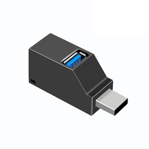 Adaptador de concentrador multiUSB, mini caja divisora de 1 a 3 puertos, USB 2.0 de alta velocidad para PC, tarjeta U, portátil, hub Q4U2, lector de acceso de disco