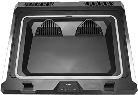 Lisher IETS GT300 Double Fan Laptop Cooling Pad with Dust Filter and Coloured Lights