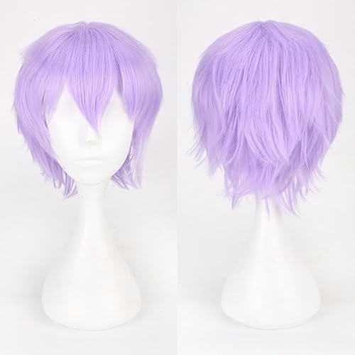 Perücke Cos Kurze Haare 30Cm Farbe Cosplay Perücke Hellviolett