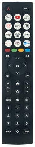 ALLIMITY Télécommande Vocale Compatible avec Hisense QLED TV 32E53KT 58A6CG 50A6CG 65A6G 43A69K 50A69K 55A69K 58A69K 65A69K 43E63KT 50E63KT 55E63KT 65E63KT 75E63KT 55A63H 65A63H 75A63H