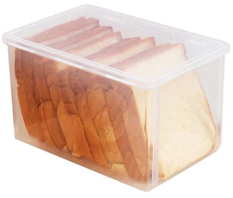 Dojimayisc Airtight Bread Storage Containers Reusable Loaf Cake Clear Bread Dispenser Freshest Bread Bin