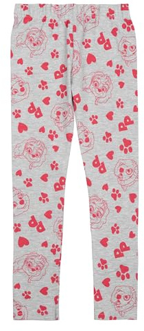 Paw Patrol Leggings für Mädchen - Skye Kinder Leggins Hose Mädchenhose Sporthose Grau Rot