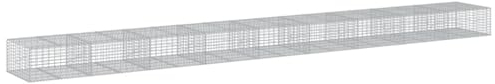 vidaXL Panier Gabion avec Couvercle 900x100x50 cm Fer galvanisé, Mur en Gabion, Mur de soutènement en Gabion, clôture en Gabion, Gabion, Cage Gabion