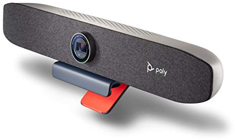 Poly Studio P15 Personal Video Bar - 4K Webcam with AI-Powered Noise Cancellation & Automatic Camera Framing - Compatible with Zoom, Microsoft Teams & More