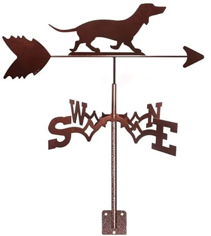 Girouette en métal Animal, girouette Noire Vintage, indicateur de Direction du Vent pour Jardin extérieur, Toit, Paddock, décoration, Moulin à Vent (cuivre Rouge)