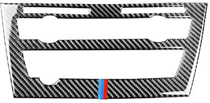 Interieurleisten Auto Mittelkonsole Klimaanlage CD Knopf Rahmenabdeckung Zieraufkleber Passend for BMW X5 X6 F15 F16 2014–2018 Innenausstattung Interieur Dekor Carbon(1)