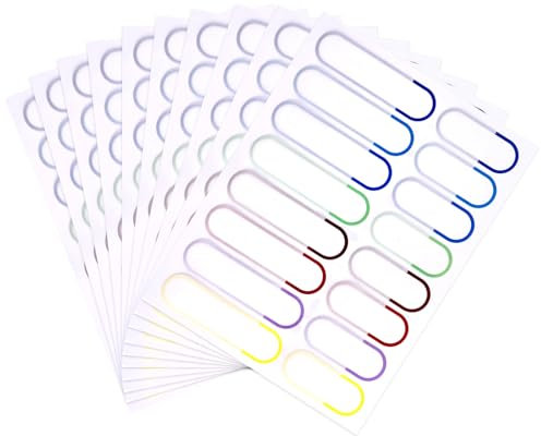 80 Stück Flaschenetiketten Selbstklebend Namensaufkleber Wasserfeste Etiketten Wiederverwendbare Personalisierte Namensschilder für Versiegelte Gläser Flaschen Klebeetiketten (10 Blatt, Stil 2)