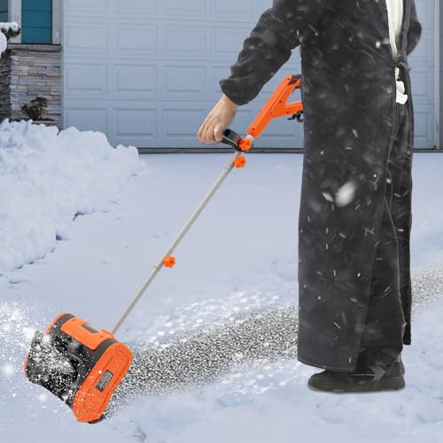 Elektrische SchneefräSe Mit Kabel,Elektrische Schneefräse 1800W, 32cm Räumbreite, 3500 U/Min für Gehwege, mit verstellbarem Zusatzhandgriff, kraftvoller Schneeräumer für Einfahrten, Garten und Hof