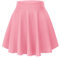 Femmes Basic Casual Taille élastique Trompette Mini Jupe élégante A-Ligne Patineur Jupe(M, Rose)