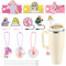10 Pcs Stanley Cup Accessories Set, 4 Pcs Stanley Straw Covers1 0mm+3 Pcs Stanley Name Plate Lids for 40 oz +3 Pcs Stanley Charms for Handle Stanley Tumbler Decorations gifts for girls and daughter
