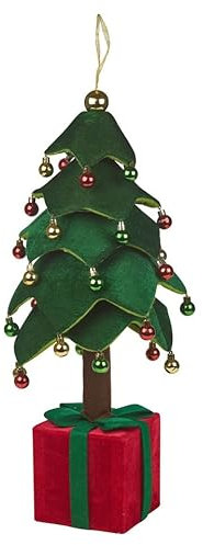 URBNLIVING Árbol de Navidad artificial plegable de felpa suave de 70 cm con luces LED en la base, decoración del hogar, regalo para interiores y exteriores, exhibición, oficina, fiesta, Navidad,