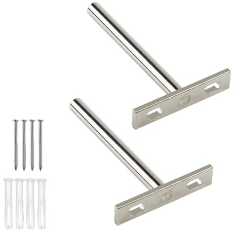 2Pcs Floating Shelf Brackets 4Inches,Invisible Shelf Supports,Heavy Duty Hidden Shelf Brackets with Mounting Screws for Wall Mounted Cabinet Furniture Shelf Support