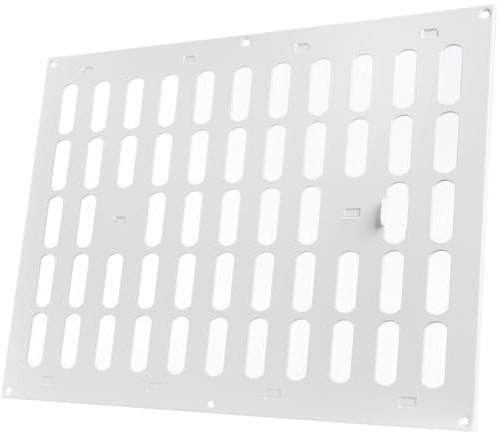Vent Systems 400 x 300 mm / 16 x 12 Inch Vent Cover - White Adjustable Metal Grill Cover - Air Supply Ventilation - Metal Grate - Vent Covers/Grilles for Heating/Cooling, Home, Kitchen, Bathroom