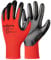 Ecoshine Supplies 24 Pairs work Gloves Red Nitrile Coated Gloves, Heavy Duty Non-Slip Grip for Building and Gardening Warehouse Gloves PREMIUM Quality (Small/7)