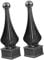 Artibetter 2pcs Wrought Iron Fence Topper Finials for Garden Decoration Pointed Metal Fence Post Caps Suitable for Outdoor Fencing Sturdy and Weldable Design