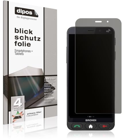 dipos I Protezione Vista compatibile con Brondi Amico Vero 4G Pellicola Prottetiva Privacy 4 modi