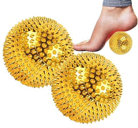 Magnetische Massagebälle mit Spitze – ACUPoints magnetischer Massageball | für Hände | 1 Paar Pressbälle mit dichten Stacheln für Kinder und Erwachsene Palmen, Beine, Füße
