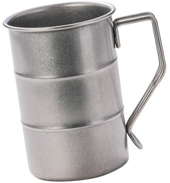 Tasses à café vintage portables en acier inoxydable avec joint en bambou pour les amateurs de voyage