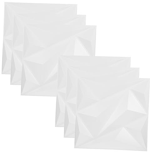 NUOBESTY Lot De 6 Panneaux Muraux Décoratifs 3D En Pvc Motif Géométrique Pour Décoration Murale Moderne Pour Salon