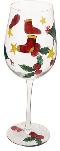 CIYODO Set Vino Personalizzati Da Vino Colorati Calici Di Natalizi Dipinti A Mano Bicchieri Birra Per Cocktail Tè Succhi Di Frutta