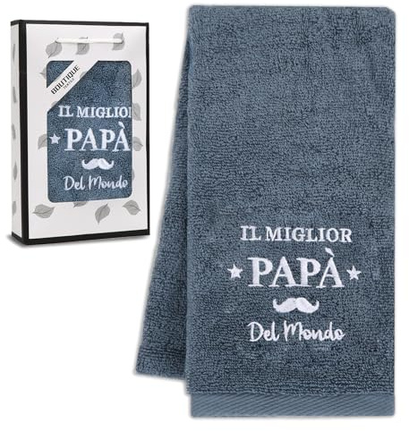 VerLuky Geschenkset für Vater Bestickte Handtücher 35 x 75 cm, Bestickte Handtücher, Weihnachten Vatertagsgeschenk Kreative zum Vatertag und Geburtstag