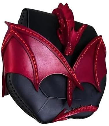 Xuancai Umhängetasche mit Vintage-Drachen-Druck, echtes Leder, Crossbody-Tasche für Damen, geräumige Tragetasche, Damen-Schulterhandtaschen, a, One Size