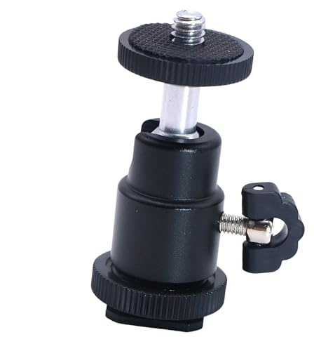 360 Grad drehbarer Metall-Kugelkopf-Blitzschuh-Adapter zur Montage von LED-Leuchten an DSLR-Kameras, Fotografie, Videografie, Getriebe, LED-Halterung