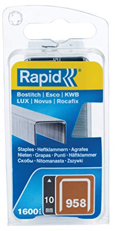 Rapid 958/10mm Galva Boîte de 1600 Agrafes Gris