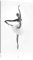 Pixxprint Ästhetische Ballerina, Größe: 80x60cm, Leinwandbild, fertig gespannt, Wandbild, Dekoration, Kunstdruck, kein Poster