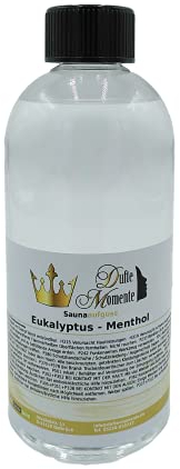 Dufte Momente Sauna Aufguss Konzentrat Eukalyptus - Menthol - 500ml in PET-Flasche mit Tropfverschluss und Kindersicherung - auch für Profi Anwender