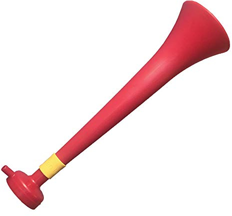 FUN FAN LINE - Packung x3 Kunststoff Vuvuzela Stadion/ungiftig Fußball Horn. Zübehor für Fußball- und Sportfeiern. Sehr Lautes Lufthorn für Animation. (Spanien)