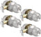 Probrico 4 Pack Interior Privacy Door Knob for Bedroom Stainless Steel Bathroom Door Knobs Round Door Lock Set Without Key Satin Nickel