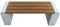 Dehner Gartenbank, ca. 120 x 45 x 35 cm, Granit/WPC, grau/braun