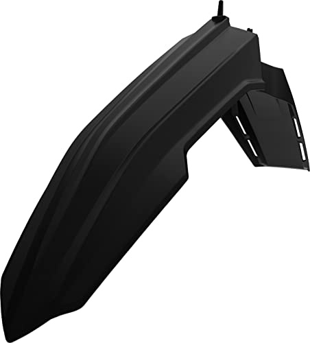 POLISPORT 8576800002 OEM Replica Front Fender Made of Durable and Strong Glossy Plastic Compatible with Suzuki Motorcycles in Black