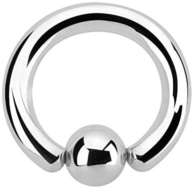 Treuheld® Klemmring Piercing BCR Ring - Silber - Edelstahl/Chirurgenstahl - Dick & Groß - Klemmkugelring - 5x16mm