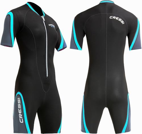 Cressi Playa Lady Shorty Wetsuit Black/Aquamarine 2.5mm XXL/6