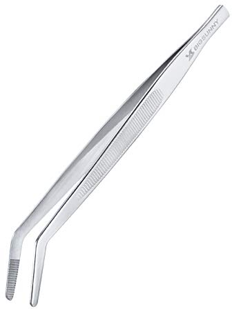 MSY BIGSUNNY Pince à épiler culinaire à pointe courbée (16 cm)