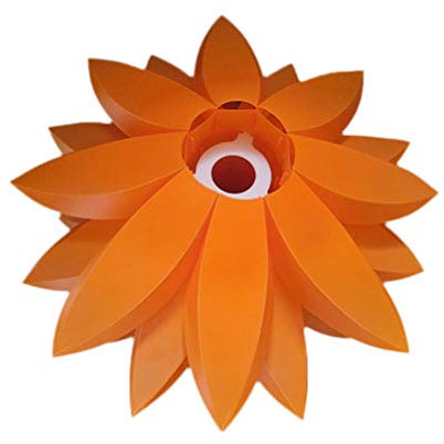 minkissy Jigsaw Ceiling Lgiht Shade DIY Kit Chandelier IQ PP Pendant Lampshade Suspension Ceiling Pendant Chandelier Light Shade Lamp for Room Bedroom Orange Floor Puzzle