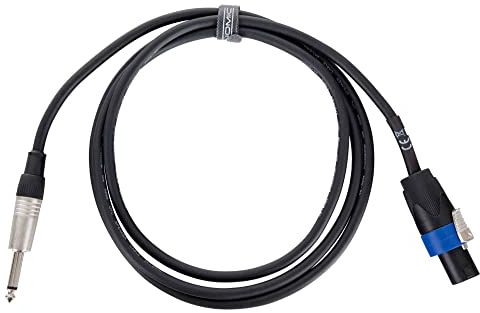 Pronomic Stage BOXJMSP1-2 Boxenkabel - Professionelles Boxenkabel - Stecker: 6,3 mm Klinke auf Speakon-kompatibel - Aderquerschnitt: 2x 1,5 mm² - Länge: 2,5 m - Schwarz