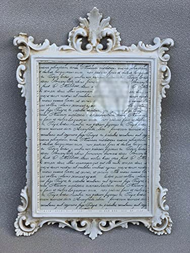 Bilderrahmen Beige Creme Barockrahmen 36x24cm Fotorahmen Antik prunkrahmen 20x15 Deko Hängerahmen Spiegelrahmen Vintage Landhausstil Prunkrahmen c12M