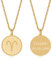 TIMANDO Damen Sternzeichen Kette Widder mit Gravur, Personalisierte Halskette mit Namen in goldfarben, Horoskop Anhänger, Geburtstagsgeschenk