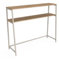 Box and Beyond Ludwig 50180 Konsolentisch, Metall, Beige und Eichenoptik, 2 Einlegeböden, 100 x 80 x 30 cm, Beige