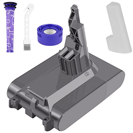 ARyee 4.6Ah V7 Batterie Compatible avec Dyson V7 Absolute, V7 Motorhead Pro, V7 Trigger, V7 Fluffy, V7 Extra, Remplacement pour modèle SV11 968670 229687(avec 1 Brosse et 2 filtres)