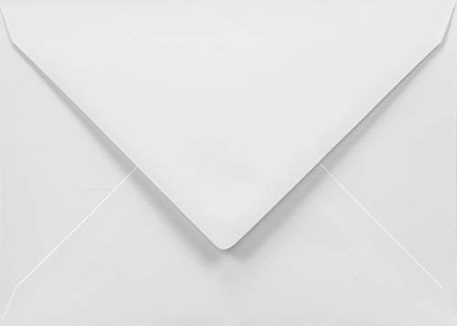 Netuno 50x Briefumschlag Weiß DIN C6 11,4 x 16,2 cm 100g Weiß Papier-Umschlag C6 ohne Fenster Briefhülle Briefkuvert Papier für Einladungskarten Grußkarten Geburtstagskarten Hochzeits-Karten