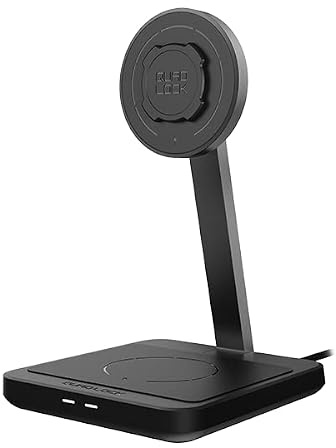 QUAD LOCK Dual Desktop Wireless Charger für Telefone und Zubehör mit 30-W-Netzteil