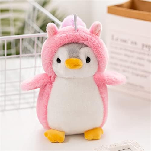GLITZFAS Pinguin Stofftier Plüschtier, Kuscheltier Plüschpuppen Pinguin, 20cm Stofftier Schmusetier Geschenk für Jungen Mädchen Babys (Rosa)