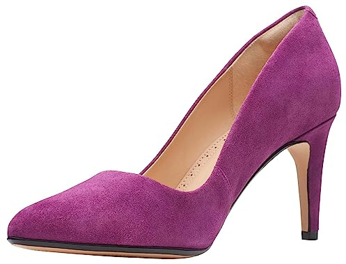 Clarks Laina Rae , Scarpe con Tacco Donna, Purple Suede, 39 EU